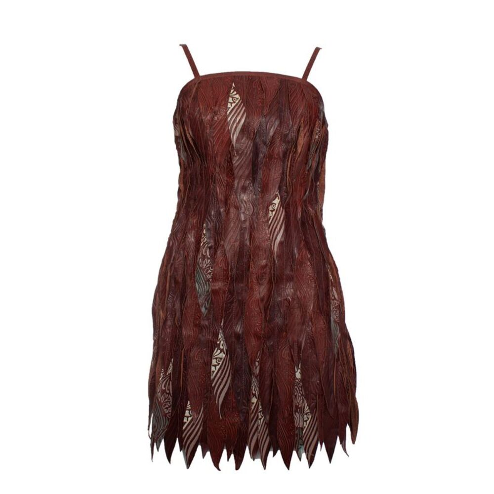 Diesel Black Gold lasercut leather dress